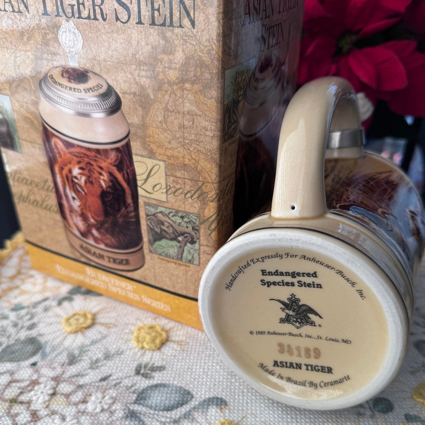 Budweiser Endangered Species Asian Tiger Stein (1989) – Box & COA 29/1