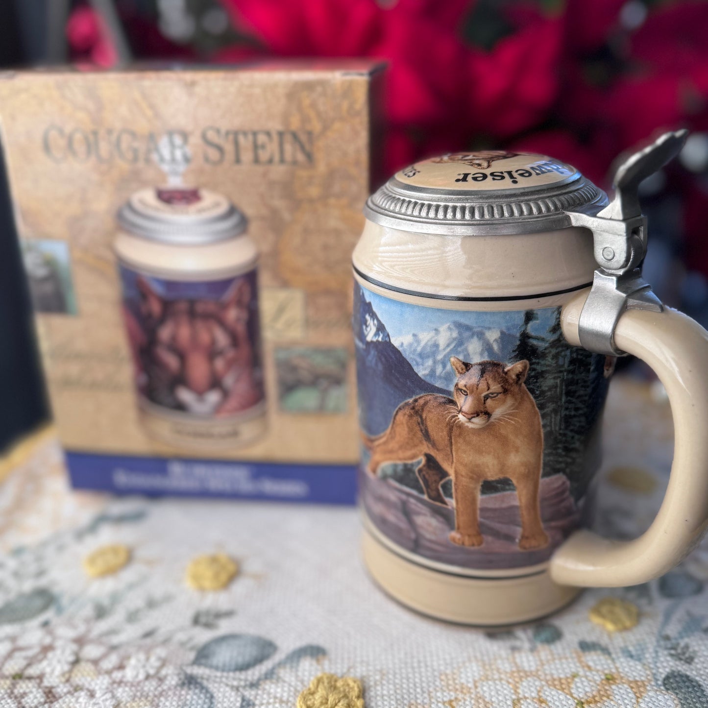 Budweiser Endangered Species Cougar Stein (Box + COA) 30/1