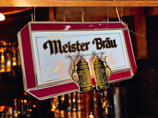 Vintage Meister Bräu Lighted Beer Sign – Collectible Bar Decor