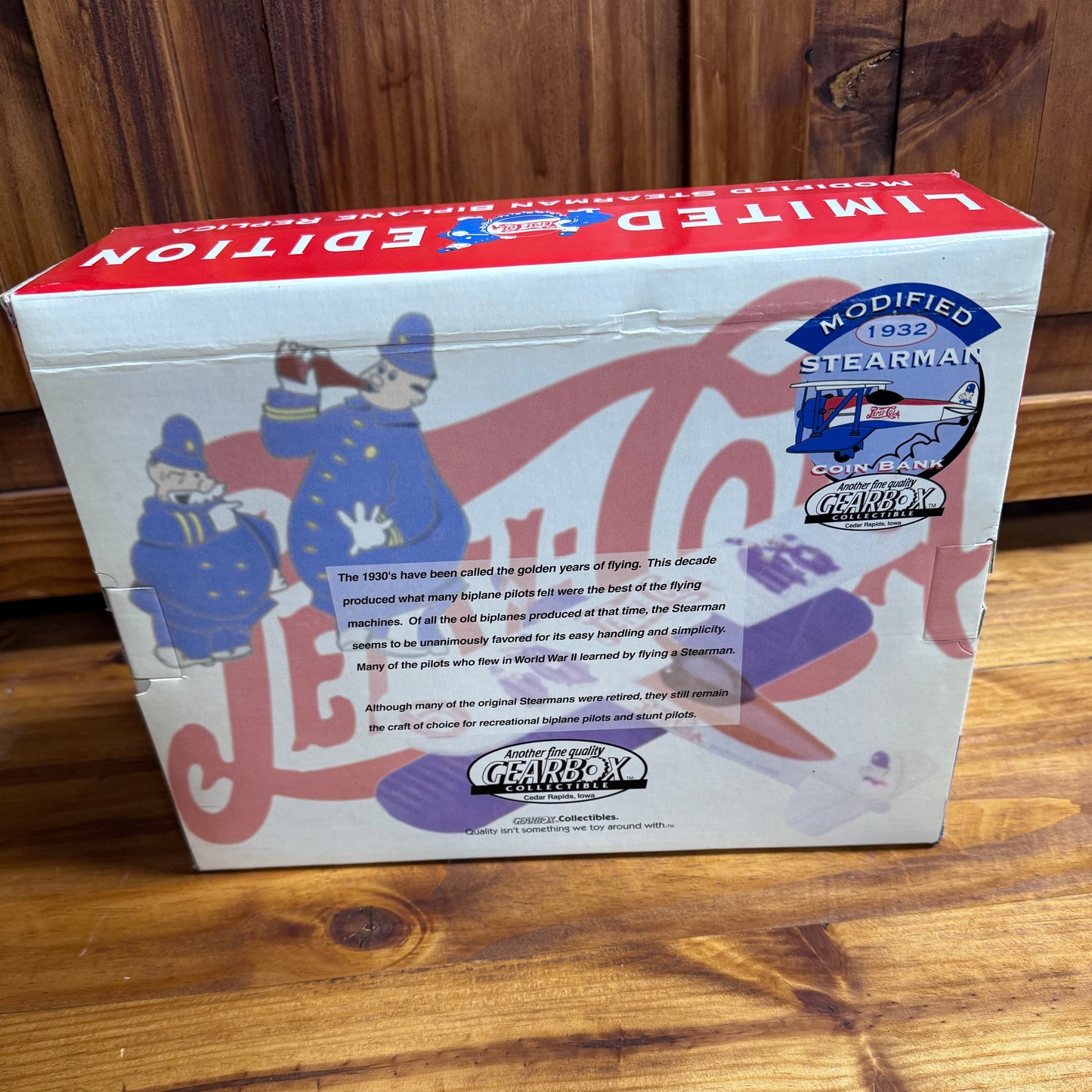Pepsi Cola Stearman Biplane Limited Edition Coin Bank Airplane Model  4/5