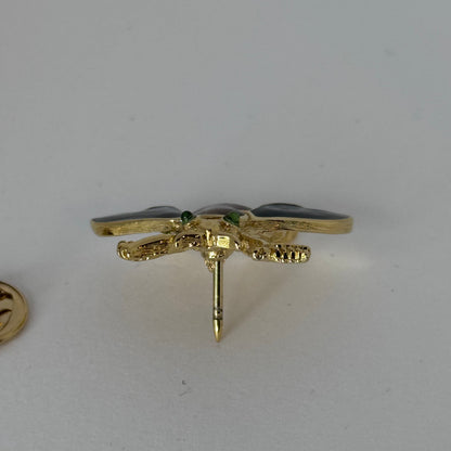 Vintage Trifari Bee Lapel Pin – Gold-Tone with Green & Amber Enamel Wings   3/1