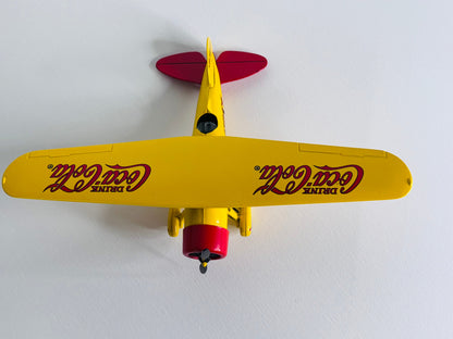 #36  Coca-Cola Yellow Die-Cast Airplane – Vintage Style Metal Display Plane