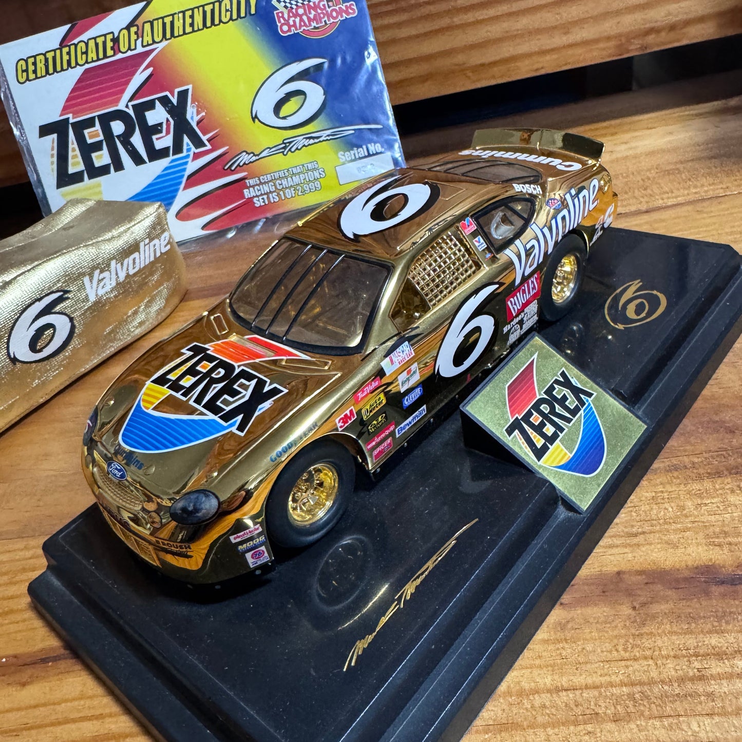 Mark Martin 24K Gold NASCAR Car   4/22