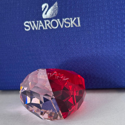 Swarovski Faceted Crystal Heart Figurine – Red & Clear Two-Tone  16/1
