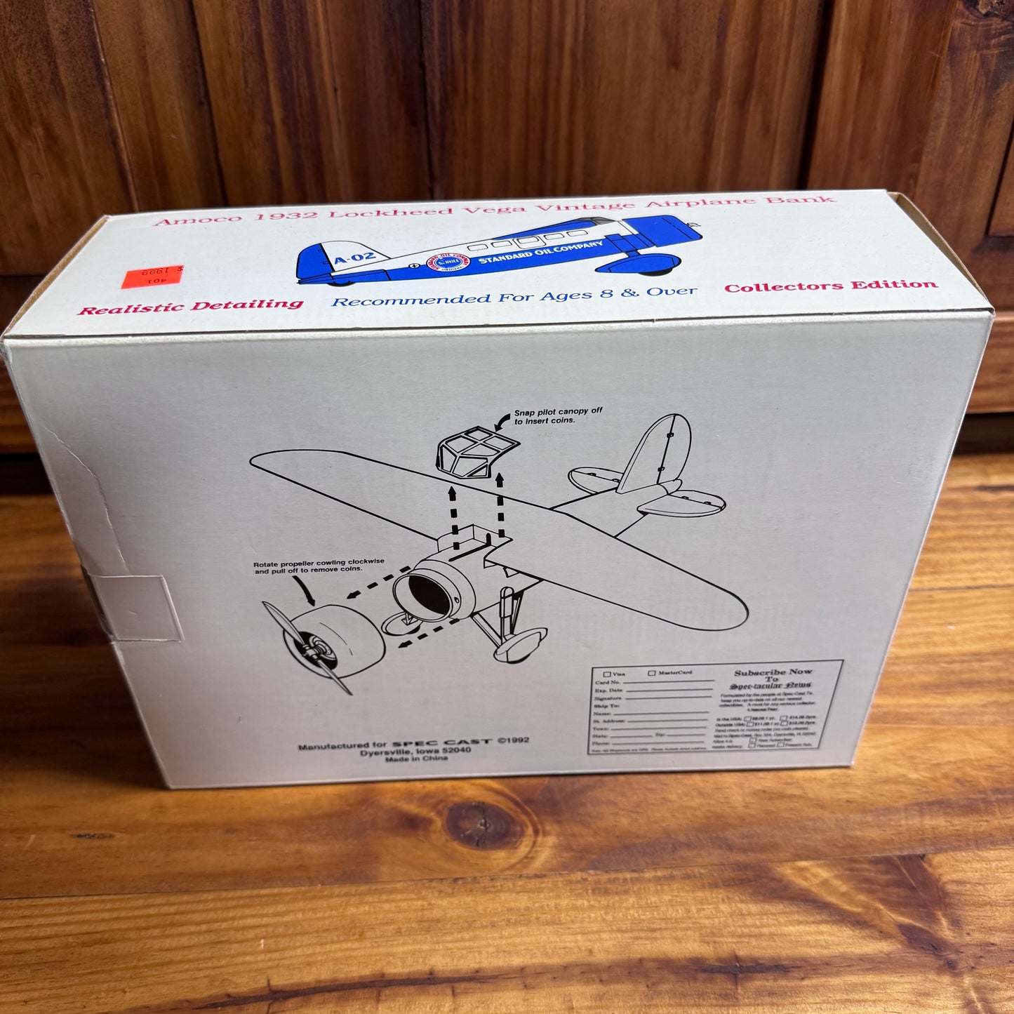 Amoco Lockheed Vega Airplane Bank 4/36