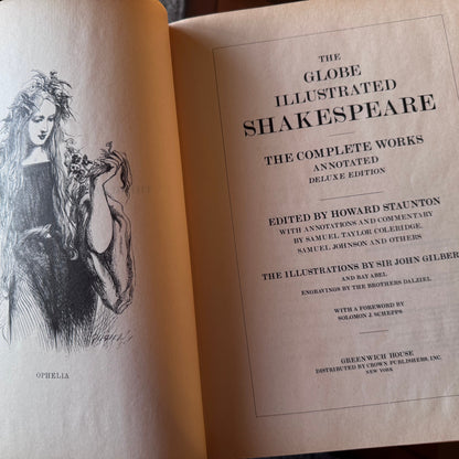 Vintage 1983 Globe Illustrated Shakespeare Complete Works Annotated Hardcover