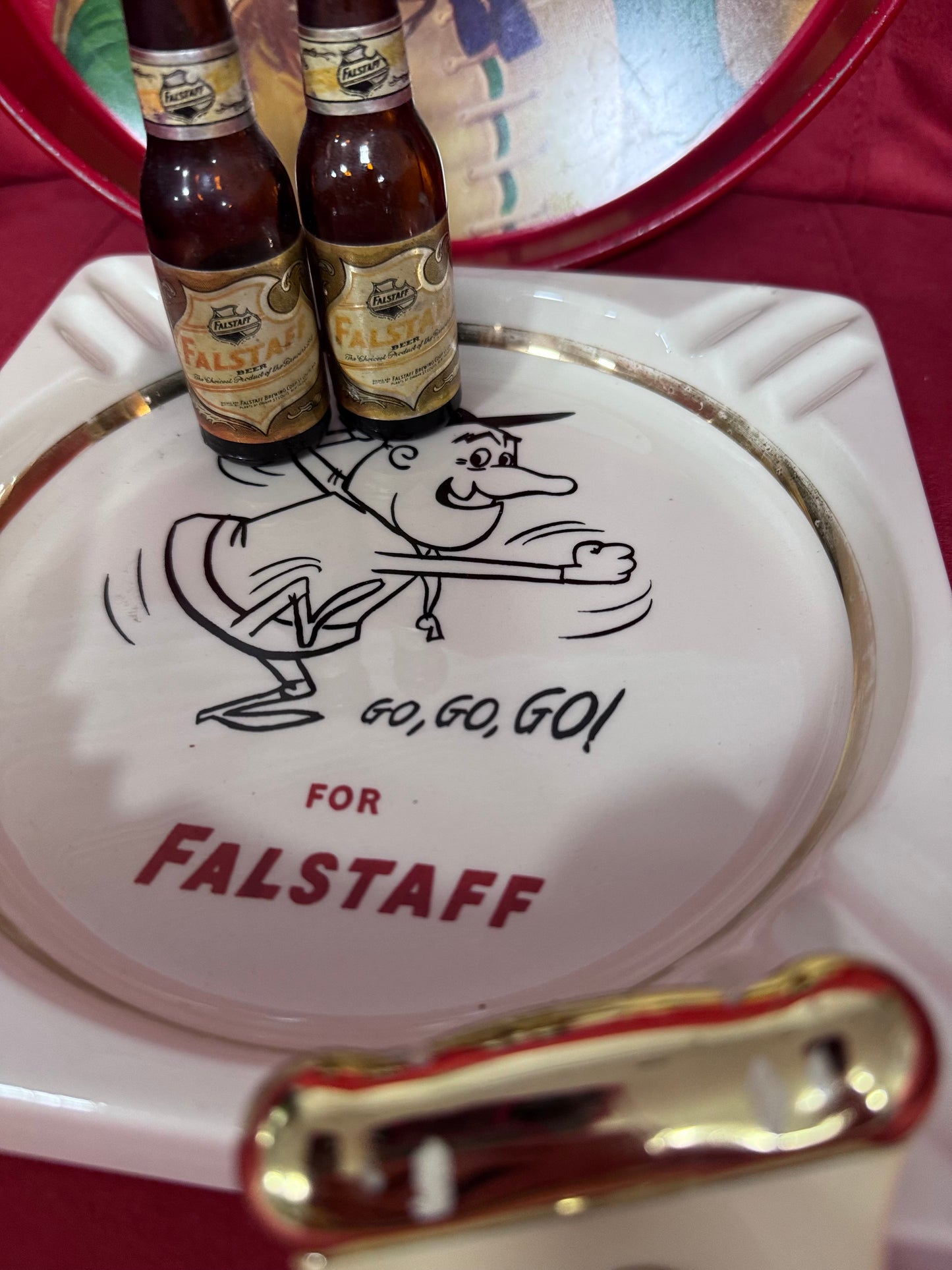 Falstaff Vintage Barware Collector Set – Tray, Ashtray, Salt & Pepper & Tap Handle