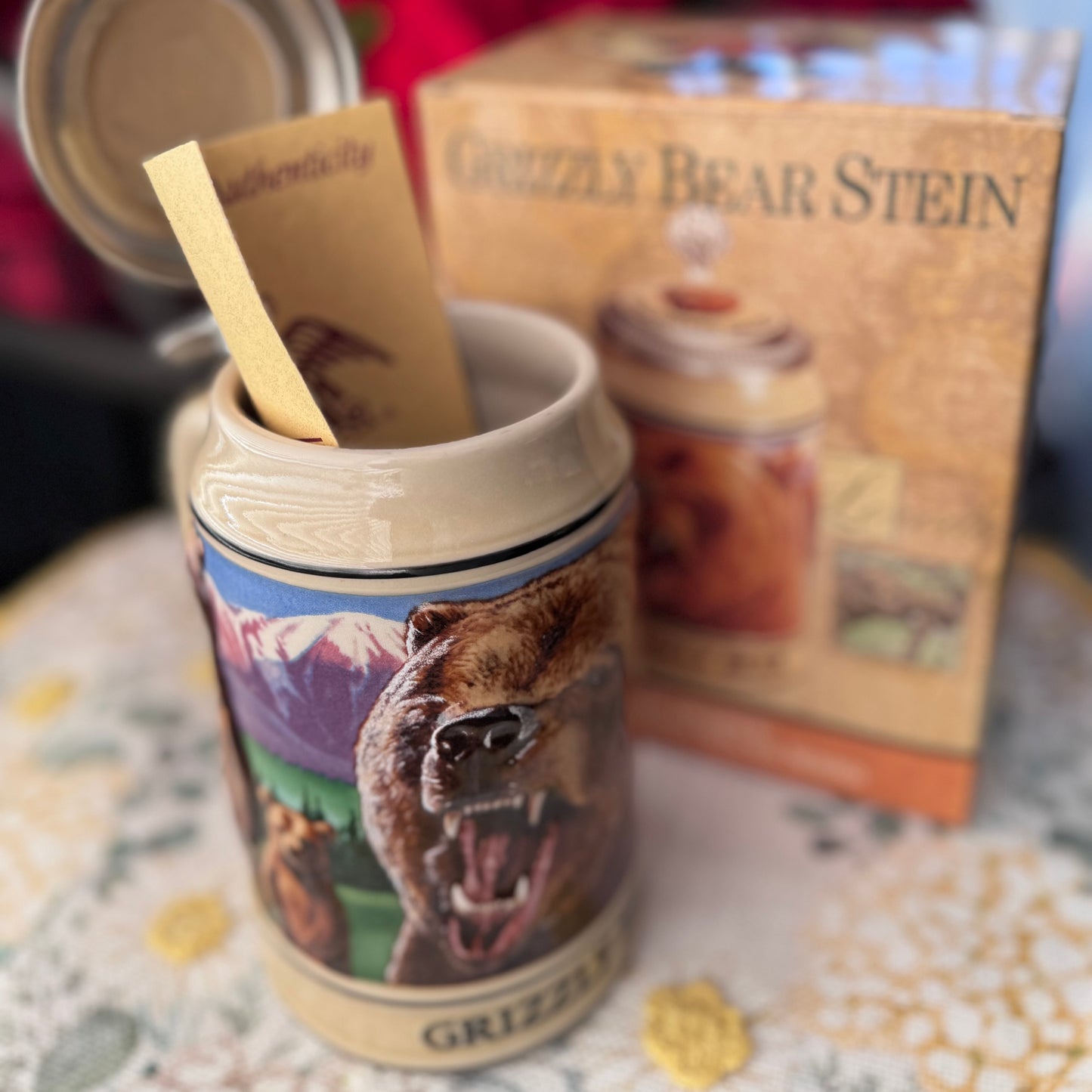 Budweiser Endangered Species Series “Grizzly Bear” Lidded Stein (Boxed + COA) 28/1