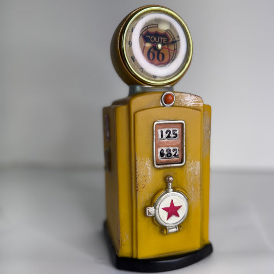 #26  Route 66 Gas Pump Night Light – Yellow Vintage Style Plug-In Lamp