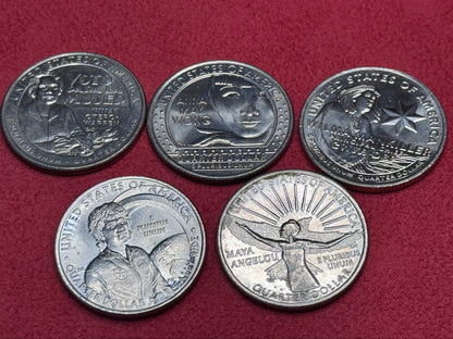 Women of U.S. Coinage Gift Set — Complete American Women Quarters (5) + Sacagawea & Susan B. Anthony Dollars /Morgan Silver Dollar