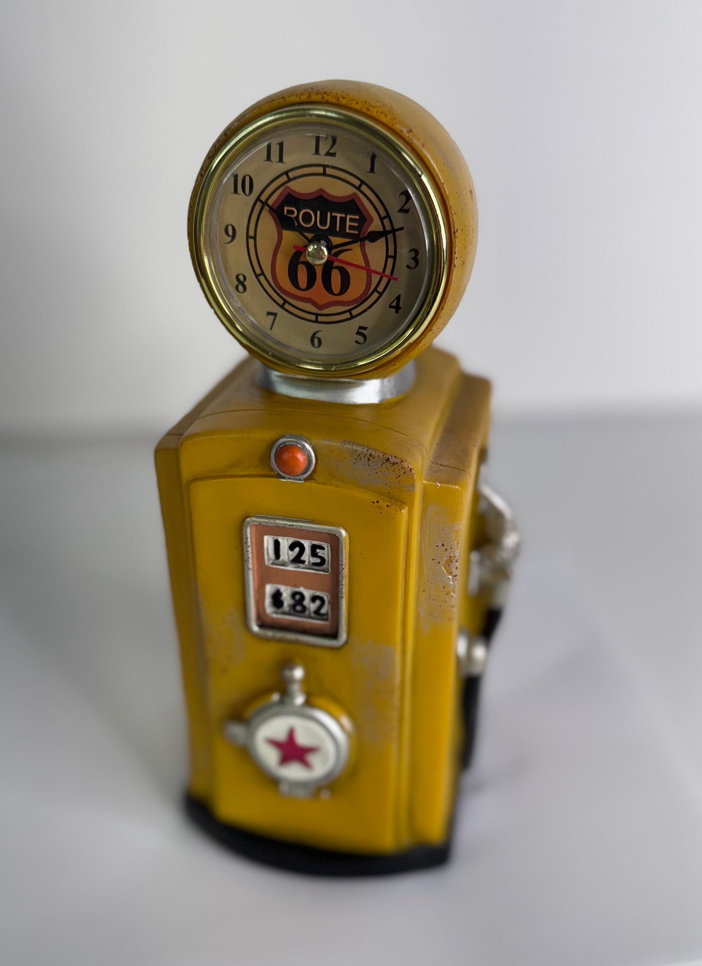 #26  Route 66 Gas Pump Night Light – Yellow Vintage Style Plug-In Lamp