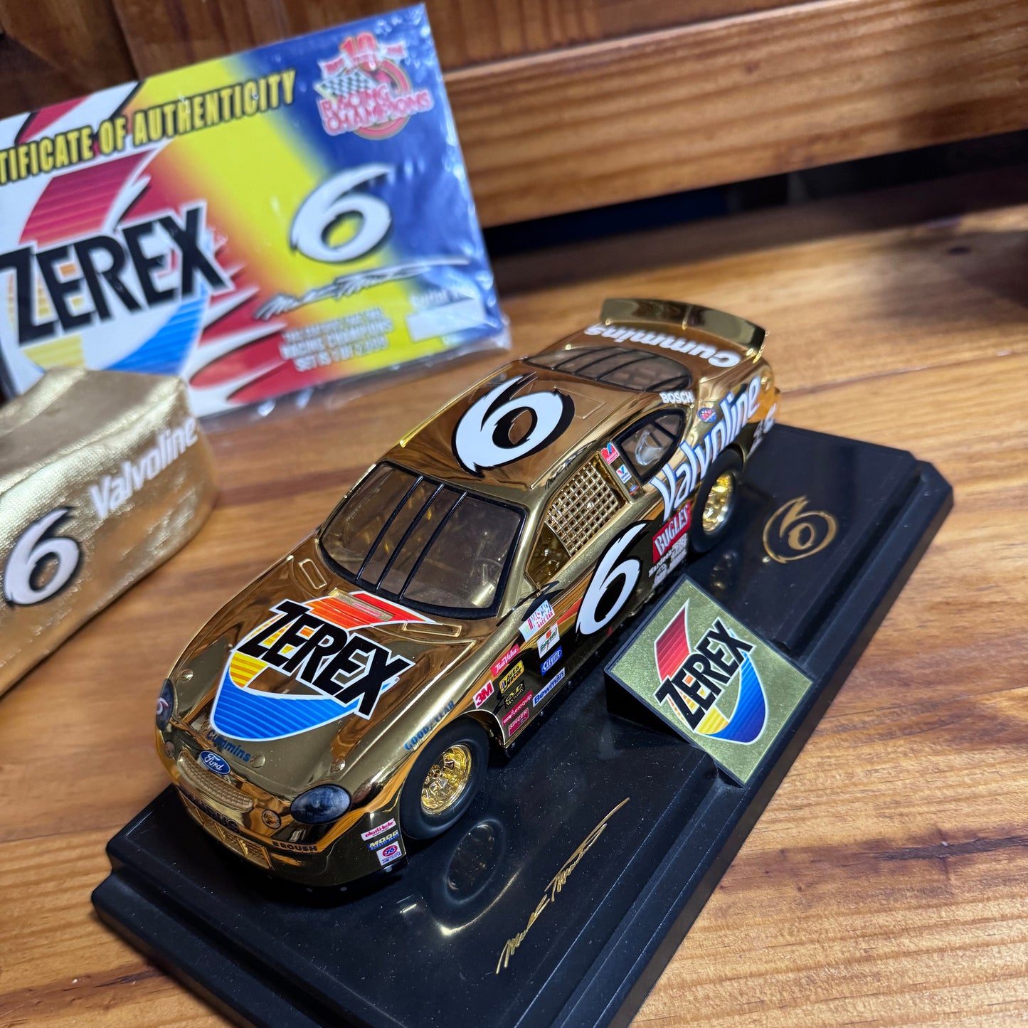 Mark Martin 24K Gold NASCAR Car   4/22