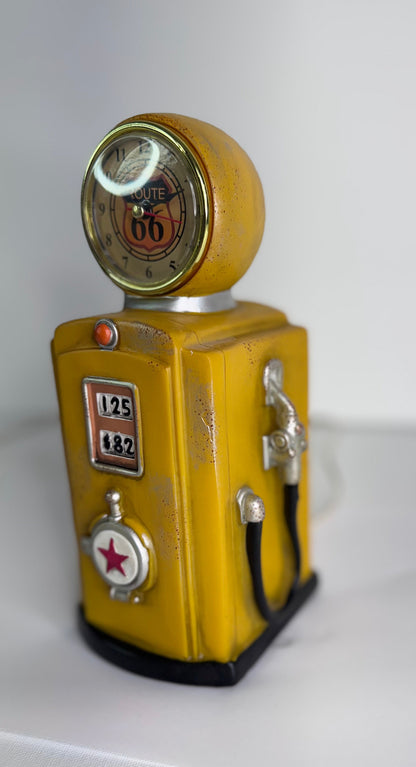 #26  Route 66 Gas Pump Night Light – Yellow Vintage Style Plug-In Lamp