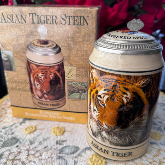 Budweiser Endangered Species Asian Tiger Stein (1989) – Box & COA 29/1