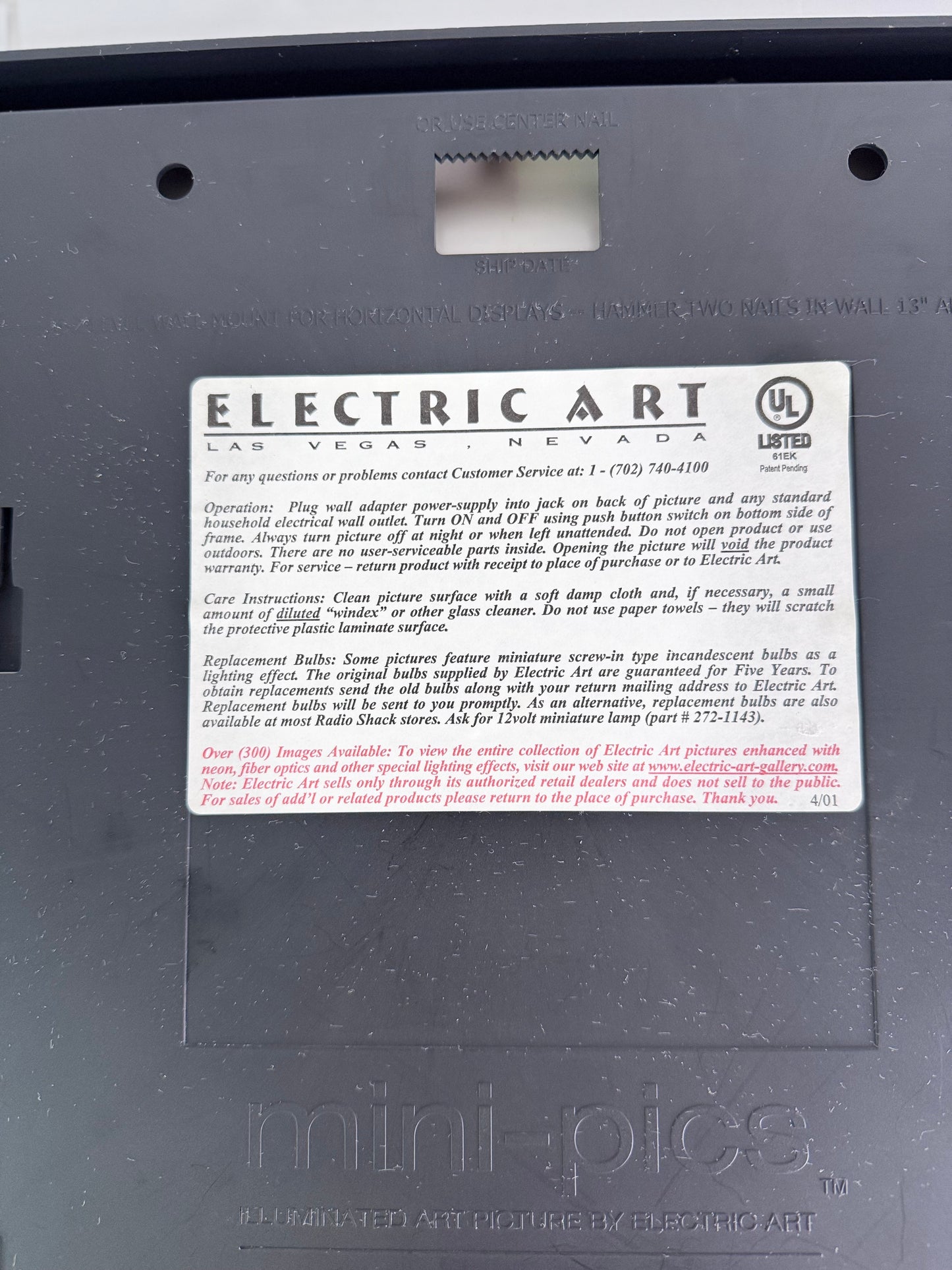 #23  Electric Art “Thunder in the Canyon” Illuminated Picture – Mini-Pics Lighted Wall Art