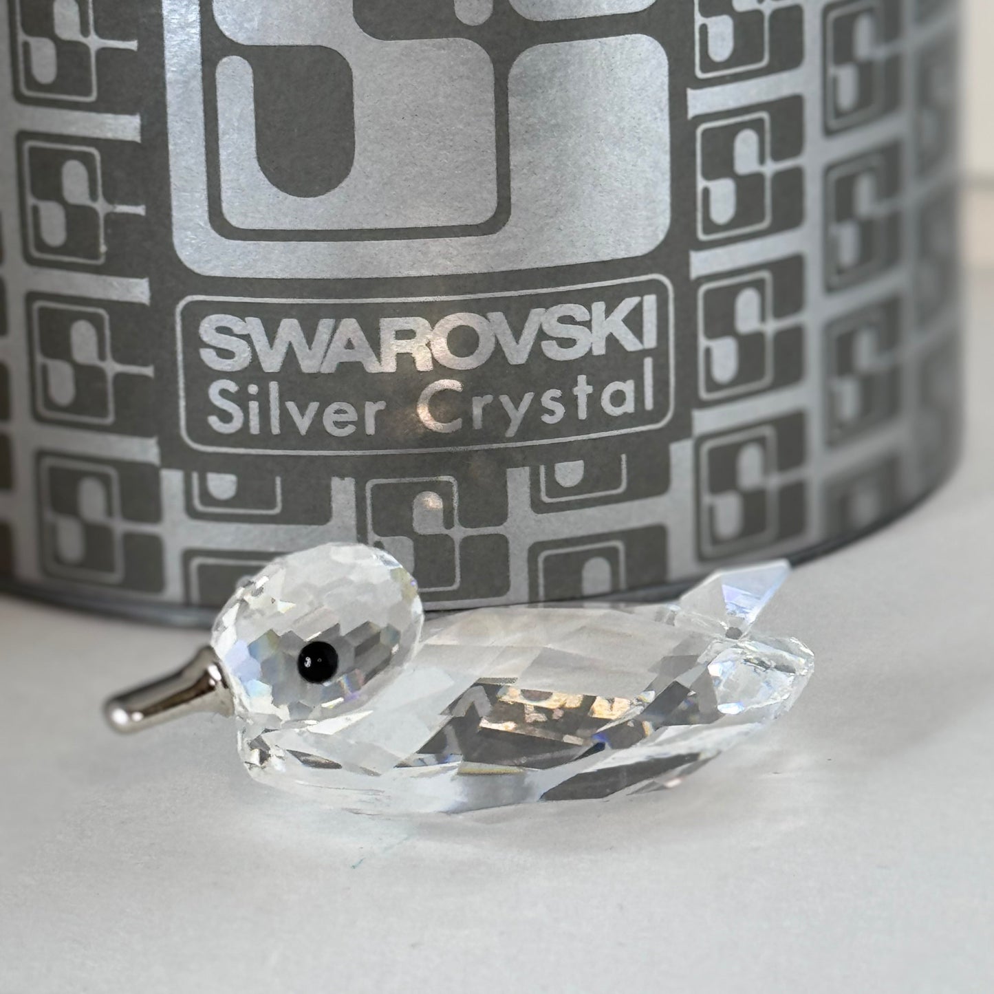 Swarovski Silver Crystal Mini Duck Figurine (Art. 7653 NR 045 000) 23/1