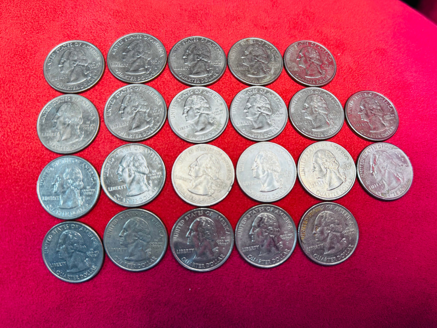 #11/5 STATE QUARTERS STARTER SET — 22 DIFFERENT (1999–2008) + 6 KENNEDY HALF DOLLARS IN CAPSULES (P/D/S)