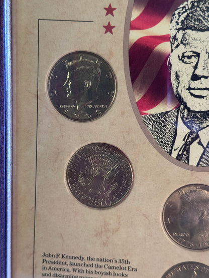 #29  Kennedy Collection Framed Coin Set – Gold-Tone Kennedy Half Dollar Display