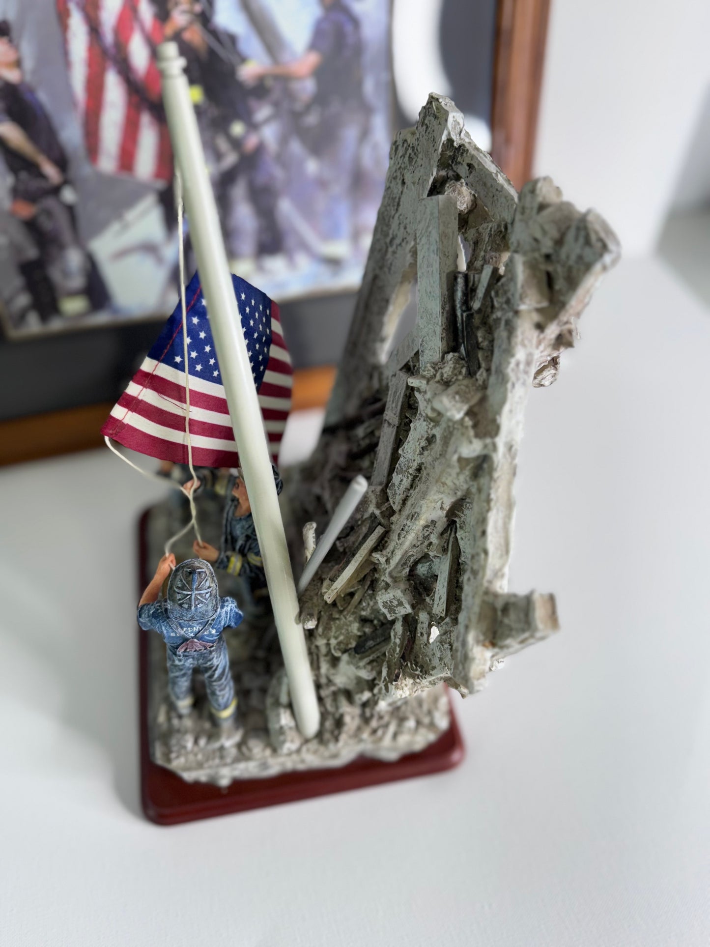 #33  Red Hats of Courage “Image of Hope II” 9/11 Firefighter Statue & Framed Print – Limited Edition 0680/2500