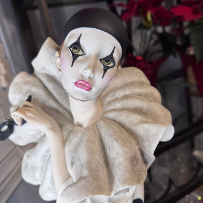 Giuseppe Armani (G. Armani) Porcelain Pierrot Figurine on Wood Base – Signed    26/1