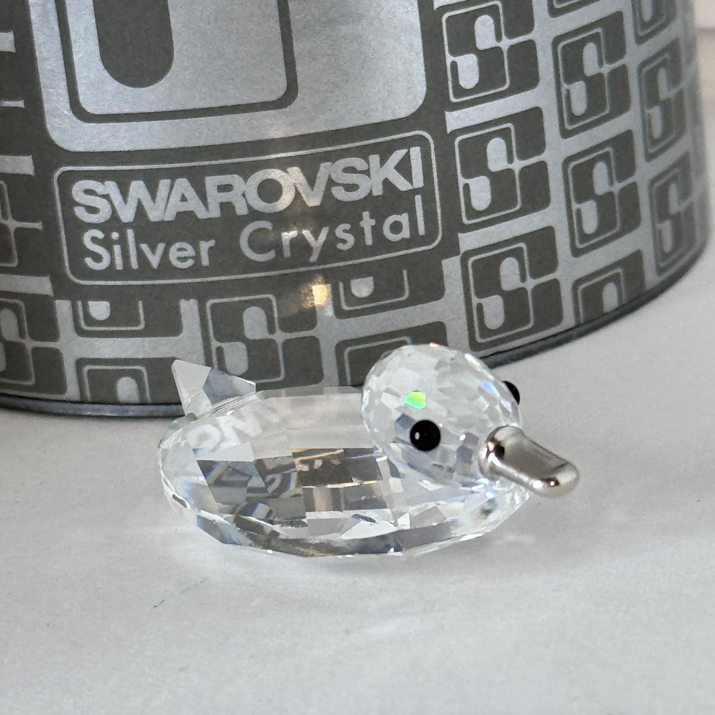 Swarovski Silver Crystal Mini Duck Figurine (Art. 7653 NR 045 000) 23/1