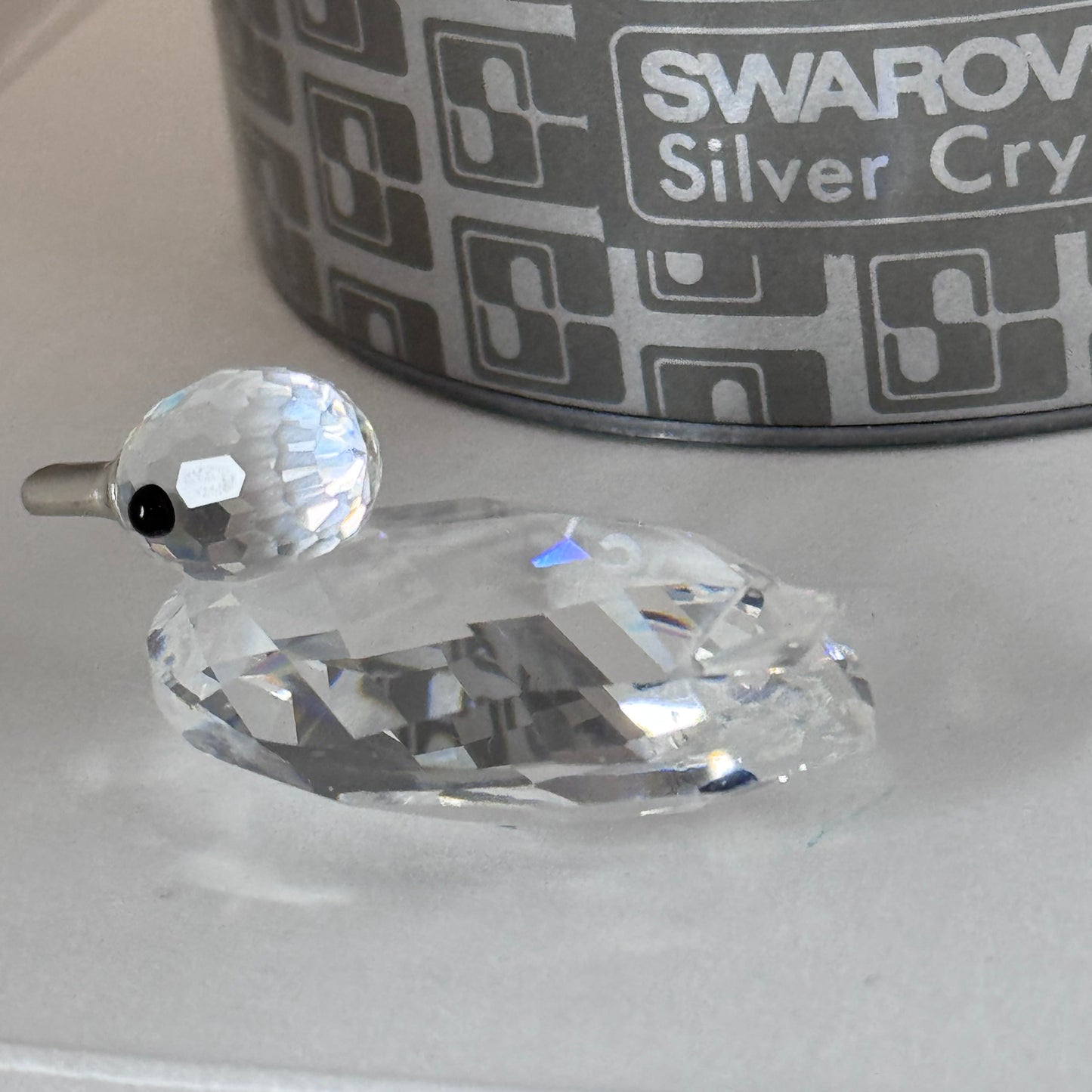 Swarovski Silver Crystal Mini Duck Figurine (Art. 7653 NR 045 000) 23/1