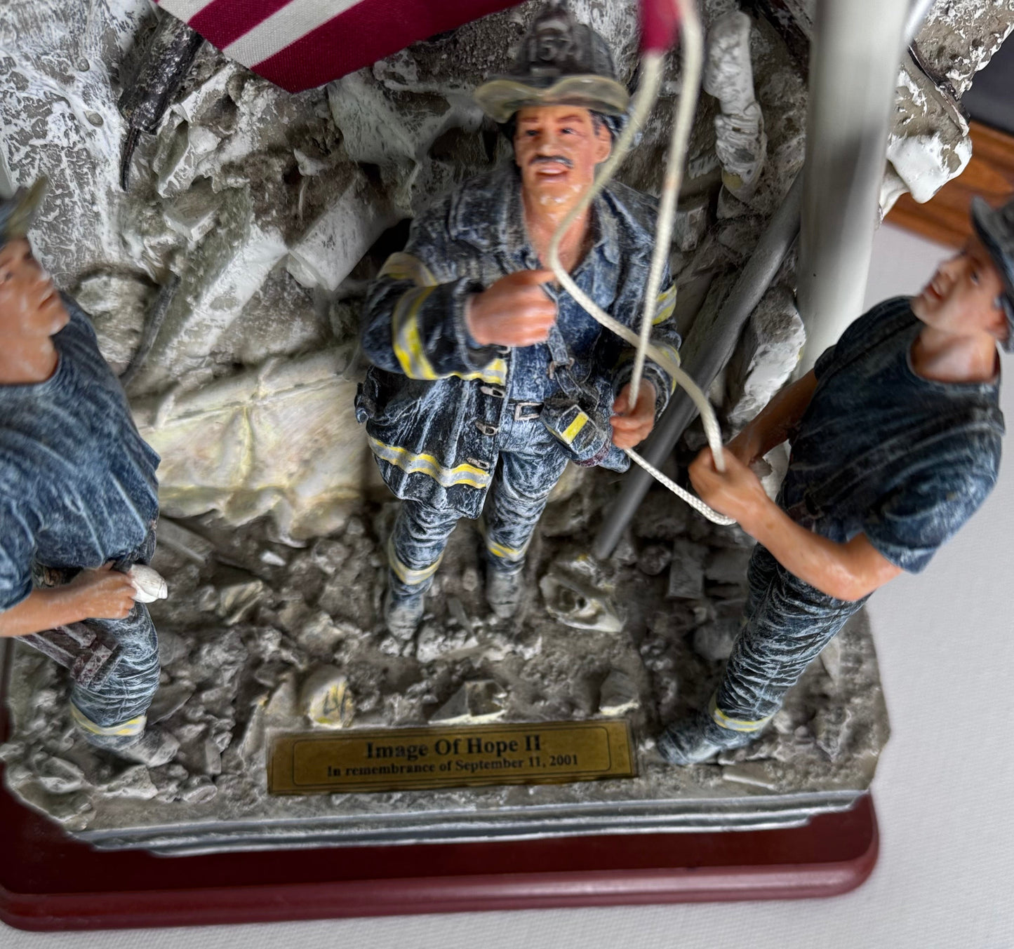 #33  Red Hats of Courage “Image of Hope II” 9/11 Firefighter Statue & Framed Print – Limited Edition 0680/2500