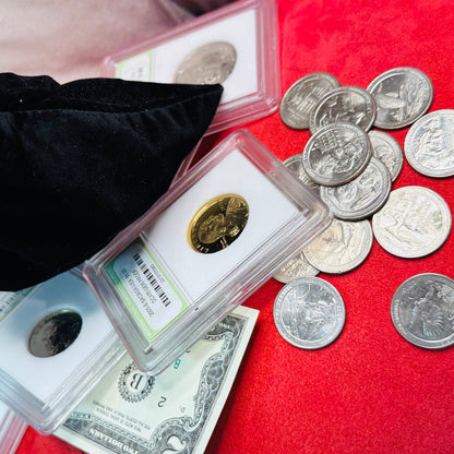 #11/6 America the Beautiful Quarters — 13 Different (2010–2021) + 6 Bonus Capsule Coins + Black Surprise Pouch