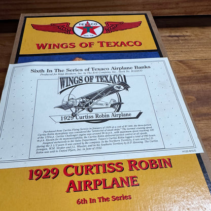 Texaco Curtiss Robin Airplane Bank   4/13