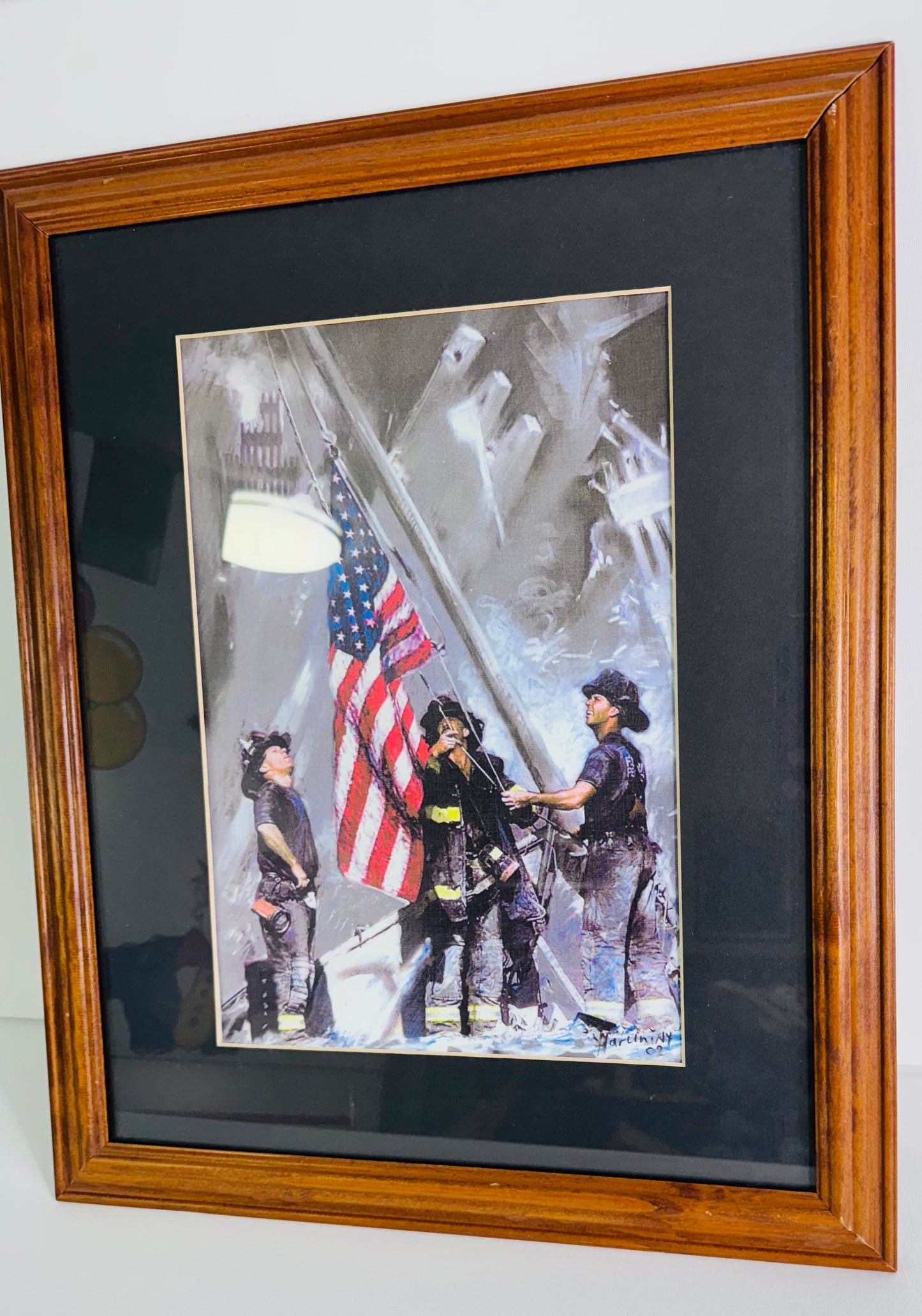 #33  Red Hats of Courage “Image of Hope II” 9/11 Firefighter Statue & Framed Print – Limited Edition 0680/2500
