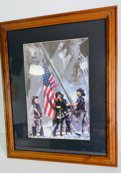 #33  Red Hats of Courage “Image of Hope II” 9/11 Firefighter Statue & Framed Print – Limited Edition 0680/2500