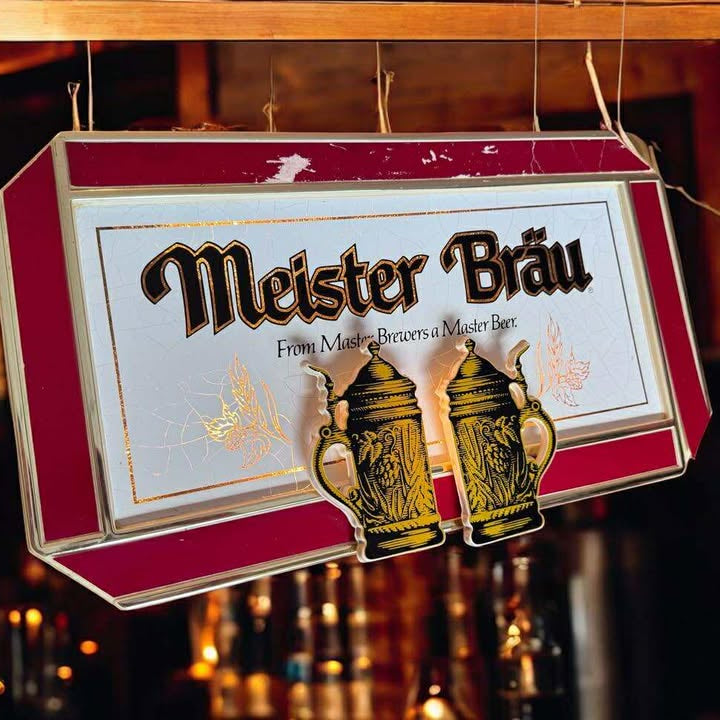 Vintage Meister Bräu Lighted Beer Sign – Collectible Bar Decor