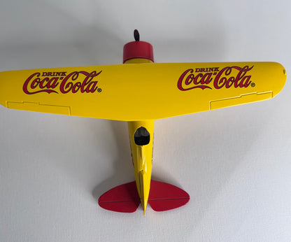 #36  Coca-Cola Yellow Die-Cast Airplane – Vintage Style Metal Display Plane