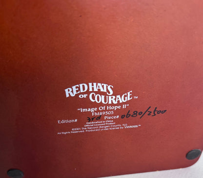 #33  Red Hats of Courage “Image of Hope II” 9/11 Firefighter Statue & Framed Print – Limited Edition 0680/2500