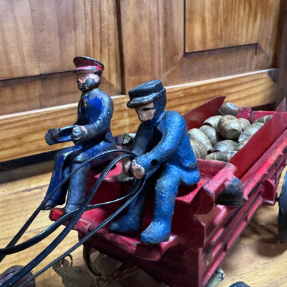 Antique Cast Iron 8 Horse Wagon Display 4/53