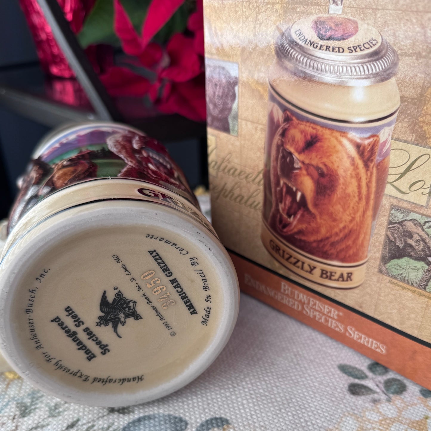 Budweiser Endangered Species Series “Grizzly Bear” Lidded Stein (Boxed + COA) 28/1