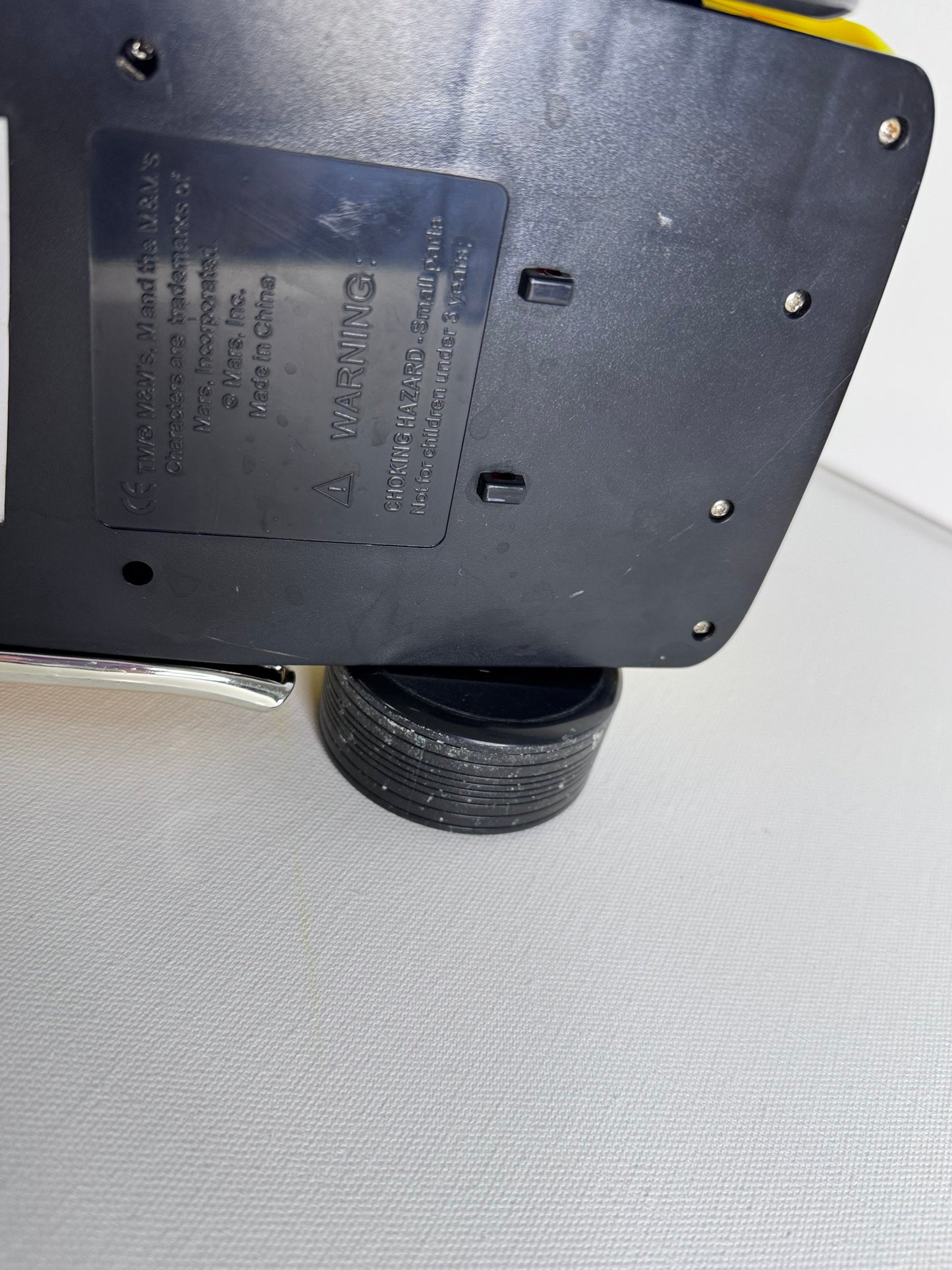 #37   Vintage M&M’s Candy Dispenser Set – Rebel Hot Rod Car & Blue Motorcycle with Sidecar