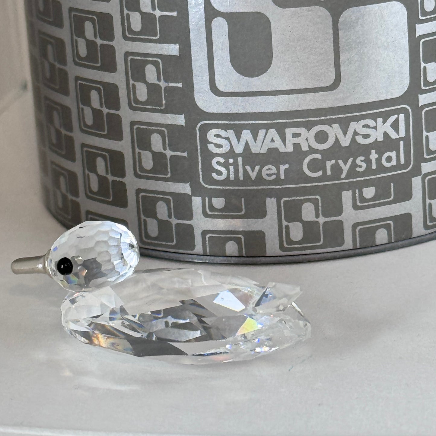 Swarovski Silver Crystal Mini Duck Figurine (Art. 7653 NR 045 000) 23/1