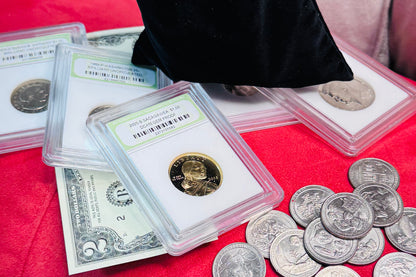 #11/6 America the Beautiful Quarters — 13 Different (2010–2021) + 6 Bonus Capsule Coins + Black Surprise Pouch