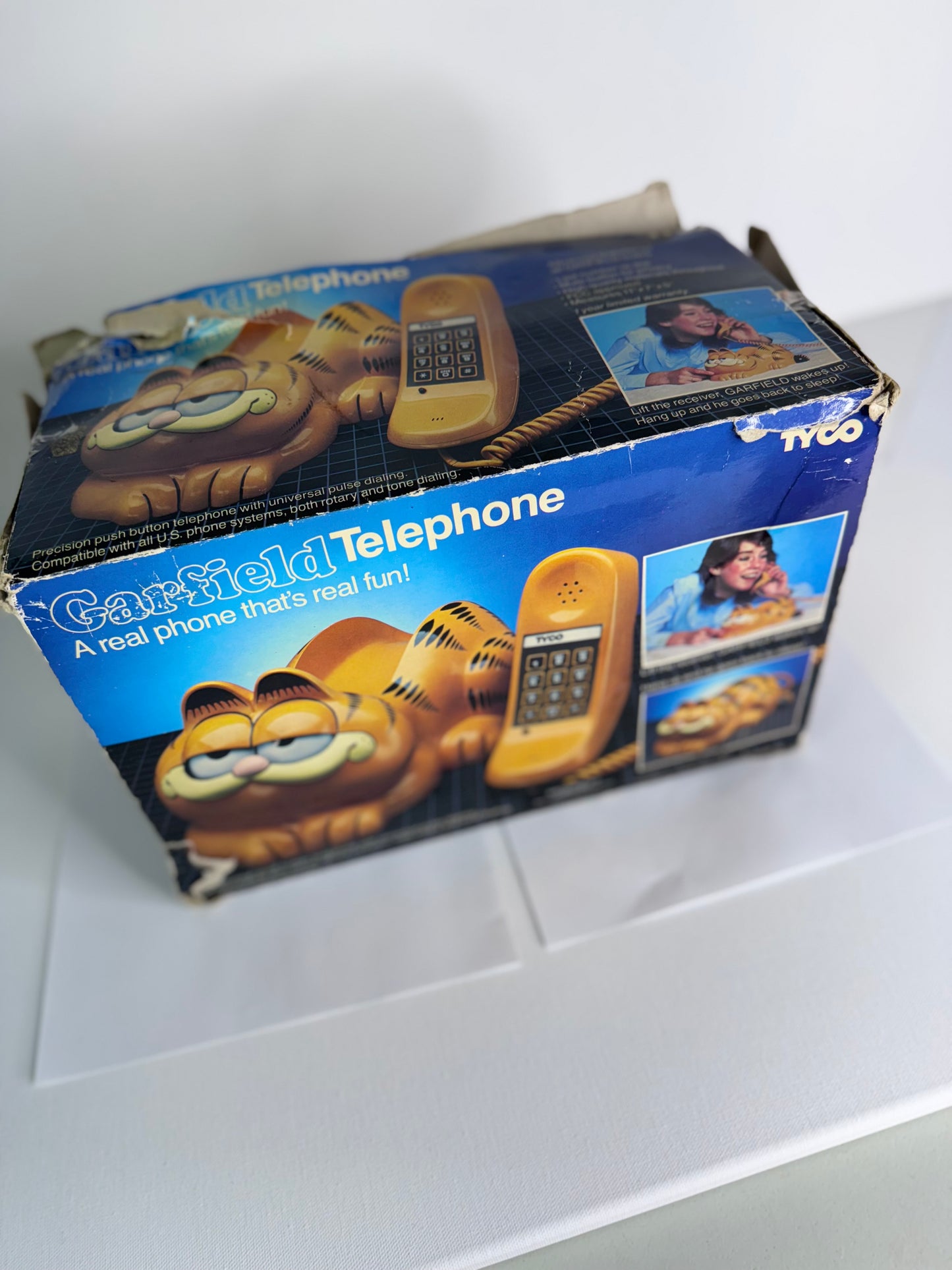 #22  Vintage Tyco Garfield Telephone – 1980s Cat Phone with Original Box