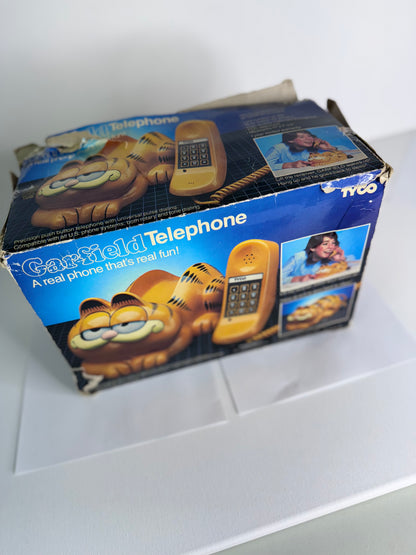 #22  Vintage Tyco Garfield Telephone – 1980s Cat Phone with Original Box