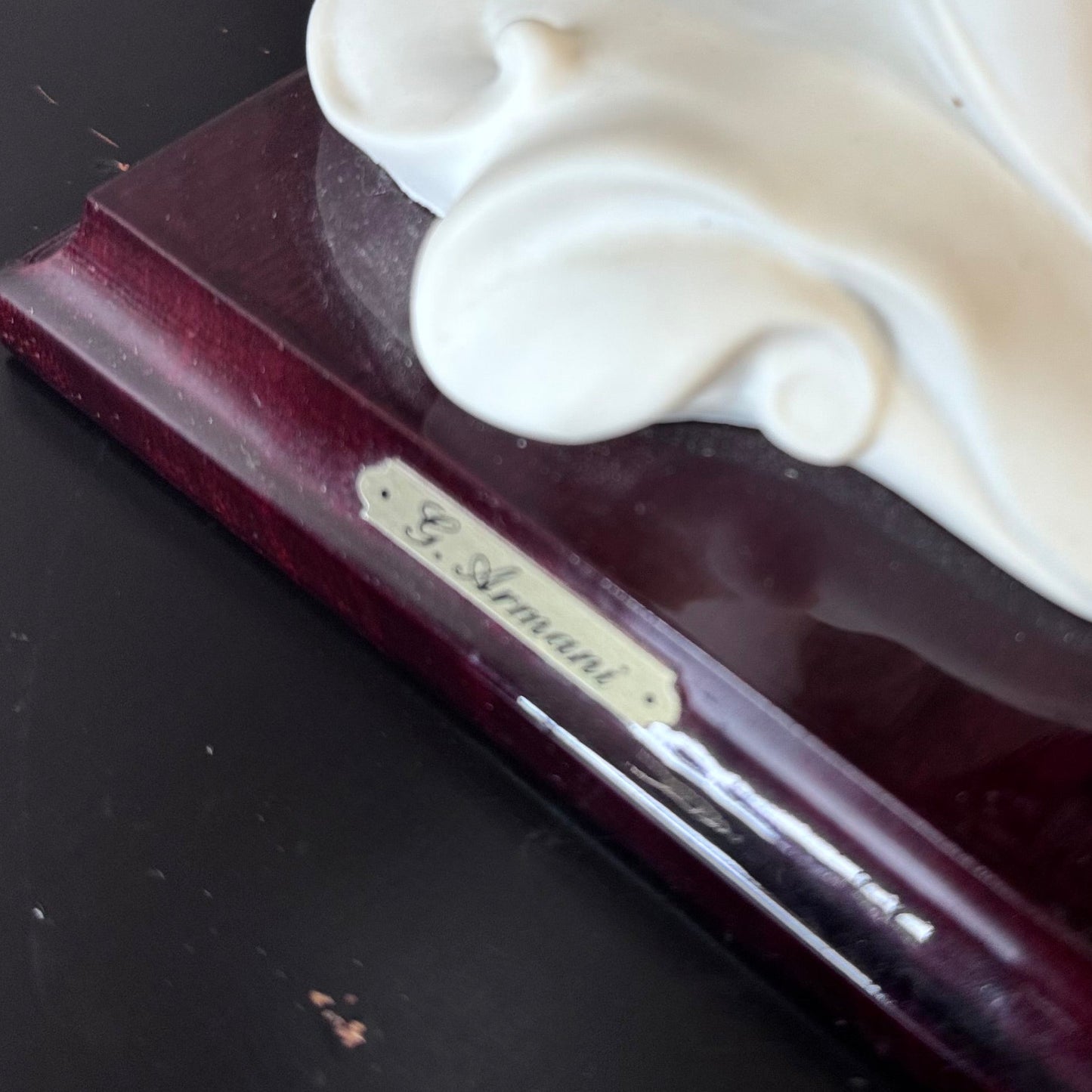 Giuseppe Armani (G. Armani) Porcelain Pierrot Figurine on Wood Base – Signed    26/1