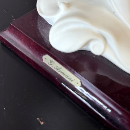 Giuseppe Armani (G. Armani) Porcelain Pierrot Figurine on Wood Base – Signed    26/1