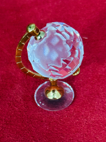 Swarovski Crystal Memories Mini Globe Figurine – Gold Tone Stand
