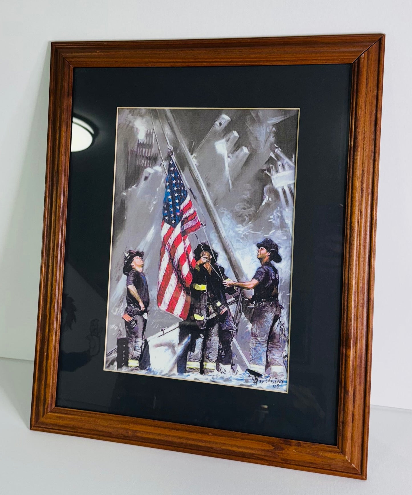#33  Red Hats of Courage “Image of Hope II” 9/11 Firefighter Statue & Framed Print – Limited Edition 0680/2500