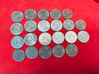 #11/5 STATE QUARTERS STARTER SET — 22 DIFFERENT (1999–2008) + 6 KENNEDY HALF DOLLARS IN CAPSULES (P/D/S)