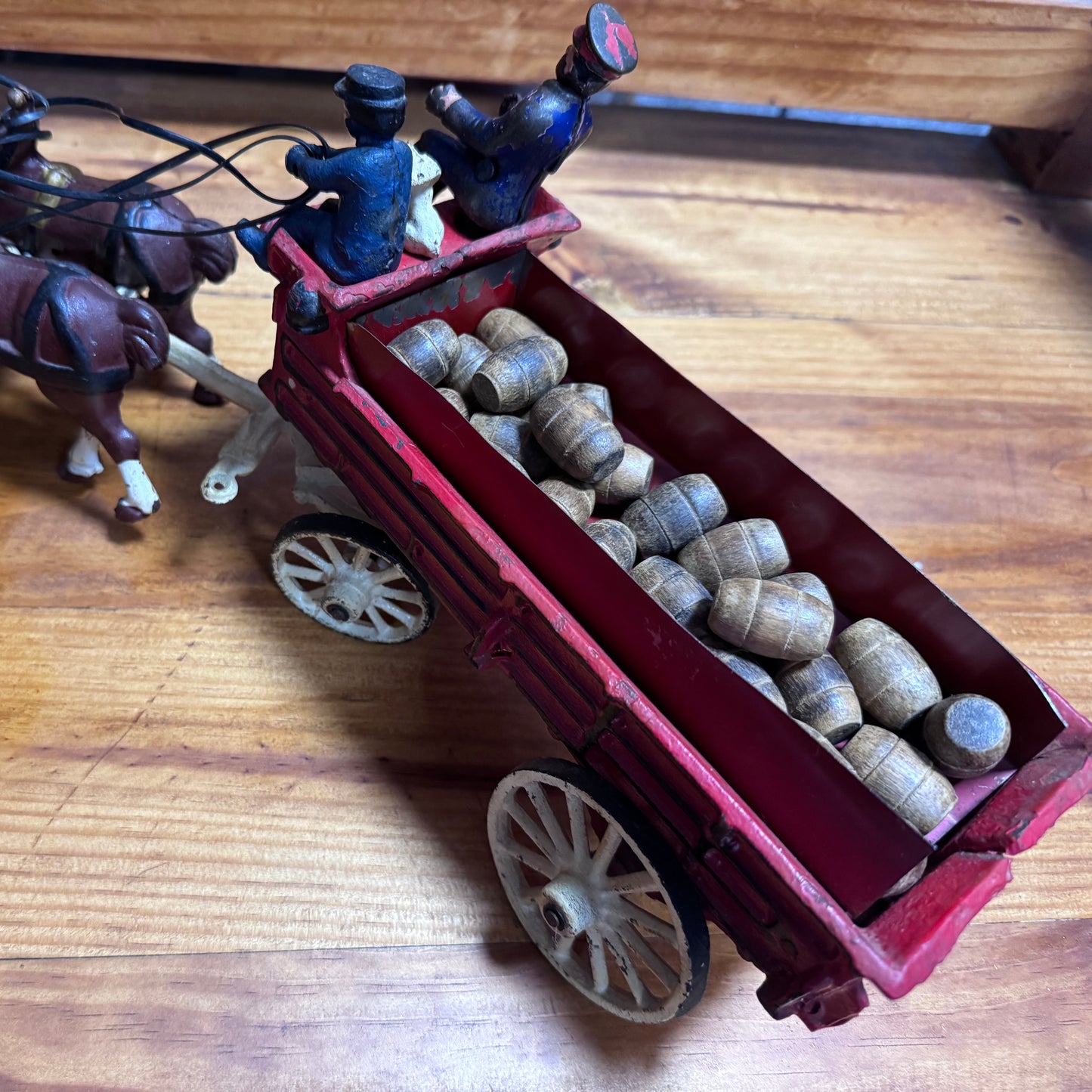 Antique Cast Iron 8 Horse Wagon Display 4/53