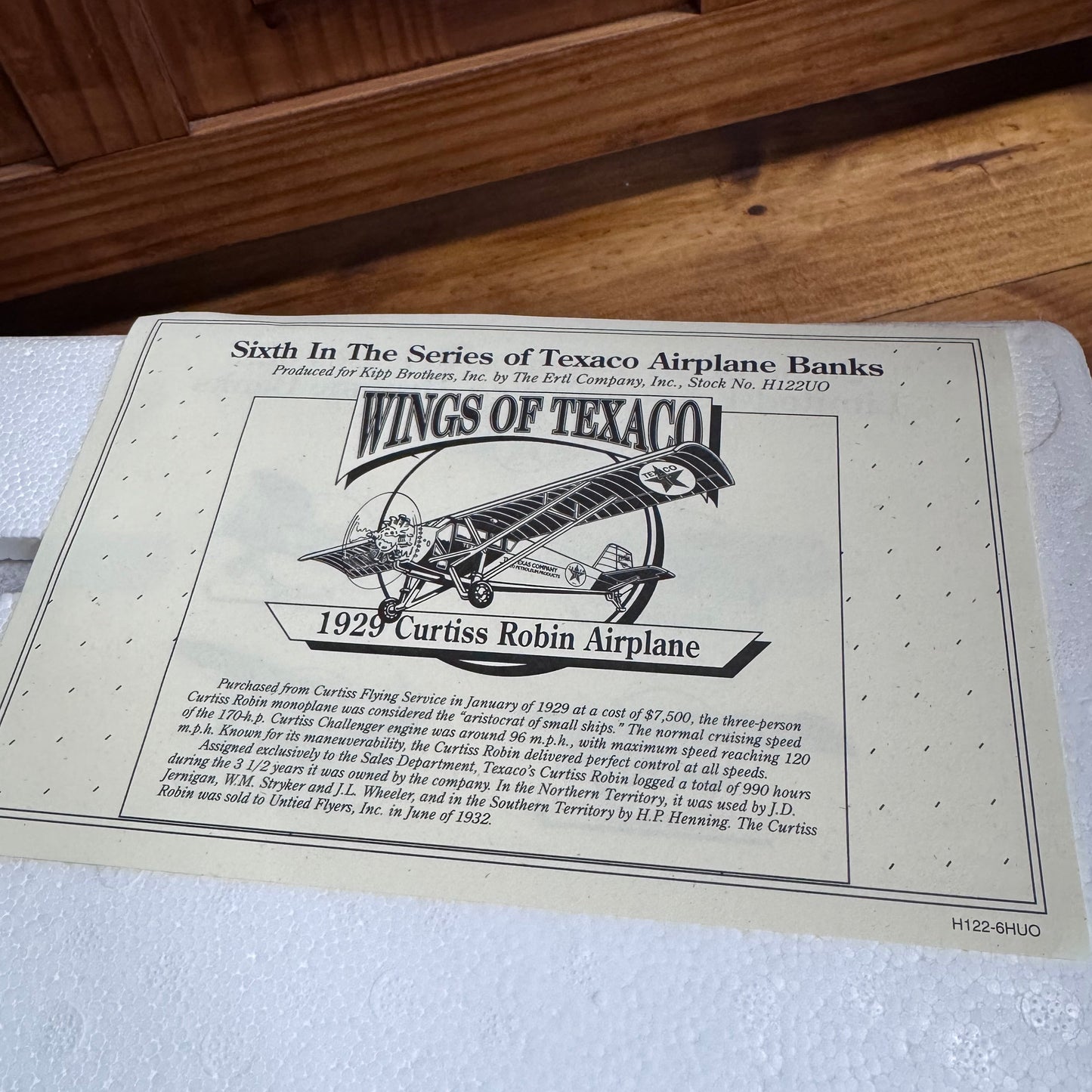 Texaco Curtiss Robin Airplane Model  4/7