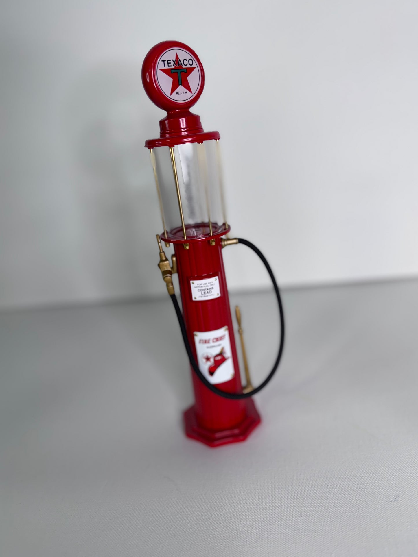 №43   Texaco Fire Chief Gas Pump Coin Bank by Gearbox, Limited Edition, Red