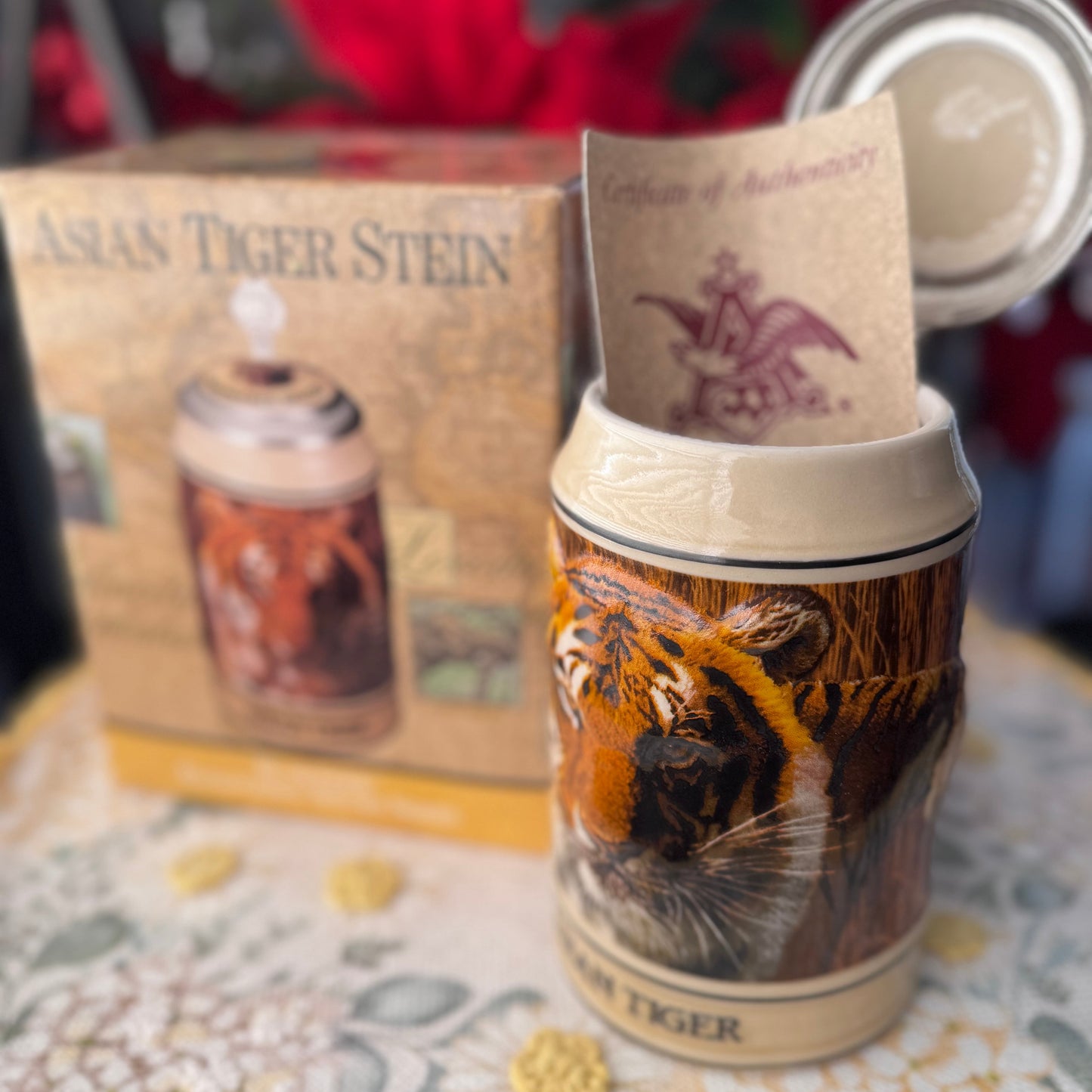 Budweiser Endangered Species Asian Tiger Stein (1989) – Box & COA 29/1